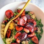 quinoa salad with cherries and pistachios