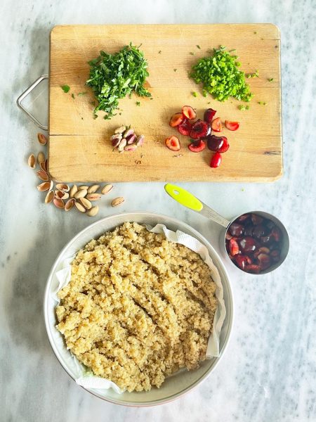 ingredients for a quinoa salad 