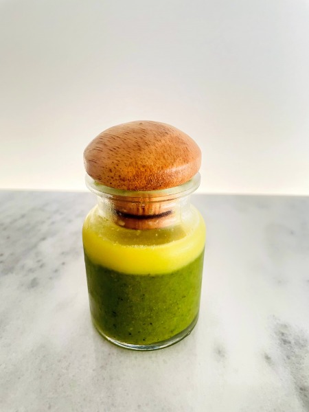 walnut pesto in a jar