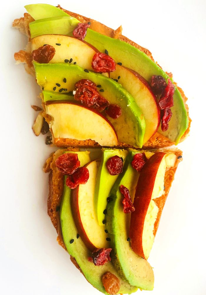 avocado peanut butter toast