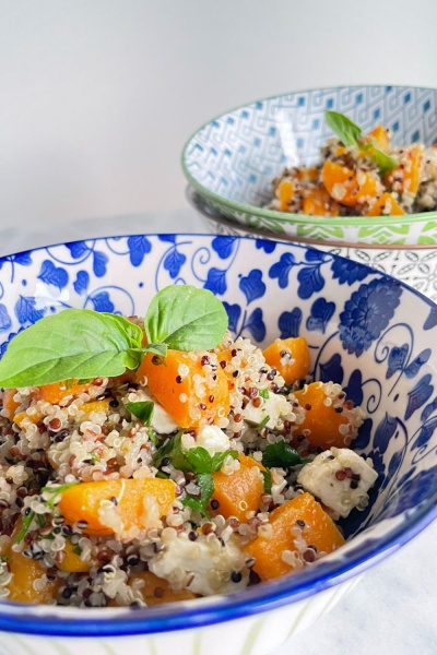 boiled carrots salad with quinoa