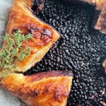 blueberry galette with puff pastry